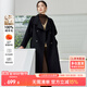 尚都比拉中長(cháng)款100%羊毛大衣女冬季寬松呢子雙面毛呢外套 黑色 M 
