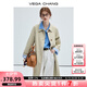 VEGA CHANGVEGA CHANG小個子風衣女2025新款秋季寬松經(jīng)典英倫風休閑外套 卡其色 M