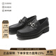 菲拉格慕（Ferragamo）新品 男士DAVID復古做舊休閑鞋莫卡辛鞋商務(wù)皮鞋單鞋0671792 黑色 EE 40 /品牌原碼 6