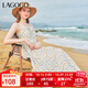 LAGOGO小清新碎花吊帶裙長(cháng)裙女拉谷谷夏季新款法式溫柔氣質(zhì)連衣裙 混色(Y0) XL