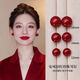 DAISY DREAM925銀針安可拉紅饅頭珍珠耳釘女輕奢高級氣質(zhì)大氣顯臉小耳環(huán)耳飾 直徑1.0cm圓珠耳釘【925銀針】