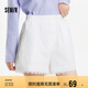 森馬（Semir）休閑褲女寬松松緊腰溫柔2025夏季甜美風(fēng)蕾絲花邊短褲109325125002