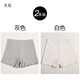 炙夏安全褲防走光女夏純棉薄大碼胖mm內(nèi)外穿寬松不卷邊保險打底短褲 棉條紋【灰+白】 3XL 135至155斤
