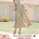 香影新中式綠色流光緞面半身裙女2025夏裝新款高腰垂感包臀魚(yú)尾裙 駝色 M 160/84A/95-110斤