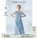 茶·愫【千金衣櫥】puretea茶愫絲棉綃壓褶連衣裙女手綁蝴蝶結(jié)2024夏新 淺藍(lán)（含內(nèi)件） S