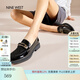 NINE WEST/玖熙樂(lè )福鞋秋冬新款一腳蹬金屬扣百搭通勤單鞋女 黑色 37