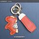KORSBERRY馬上有錢(qián)鑰匙扣掛件包包掛飾精致皮革男女情侶創(chuàng  )意禮物 橘色 