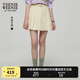 Teenie Weenie小熊半身裙女2025年夏季新款甜美活力時髦花苞短裙 淺卡其色 L