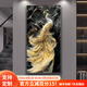 喜進(jìn)門(mén)高級感浮雕立體肌理畫(huà)孔雀掛畫(huà)入戶(hù)進(jìn)門(mén)玄關(guān)裝飾畫(huà)走廊過(guò)道墻壁畫(huà) E款-屏開(kāi)雀羽 90*180cm 爵士黑【鋁合金框+晶瓷工藝】