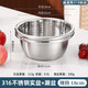 山頭林村德國品質(zhì)特厚316不銹鋼盆和面盆瀝水籃洗菜盆打蛋廚房家用 18CM實(shí)盆漏盆316L鋼特厚耐