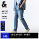 杰克·瓊斯（JACK&JONES） 春季休閑潮流舒適百搭男褲長褲貓須水洗修身牛仔褲男款225132036