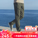 AKCLUB夏季薄款新復(fù)古回潮休閑褲男長褲子斜紋直筒港風(fēng)AK男裝2312203 軍綠 L