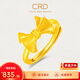 CRD克徠帝黃金戒指女蝴蝶結(jié)金戒指女足金999實心金戒指節(jié)日禮物 4g