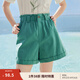 茵曼（INMAN）2025夏女新款時(shí)尚休閑百搭純色花苞舒適遮胯顯瘦A字短褲 紺藍(lán)色 M