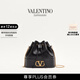 華倫天奴VALENTINO女士 VLOGO SIGNATURE 迷你羊皮水桶包 黑色 均碼