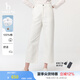 哈吉斯（HAZZYS）女裝 春季褲子直筒褲長褲女【PHIZ系列】闊腿牛仔褲女 白色WT 36 (155/68A 36)