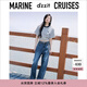 DZZIT地素時尚牛仔褲春秋季新款高街潮流寬松闊腿褲長褲女3H3R4601T 深藍色 26