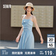 森馬（Semir）連衣裙女簡約度假風(fēng)吊帶裙2025夏法式收腰高級感長裙107425114040