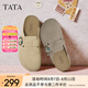 他她（TATA）復(fù)古勃肯鞋女厚底包頭拖鞋外穿穆勒鞋2025夏新款 灰色 37