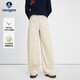 Navigare意大利小帆船女全棉闊腿休閑褲厚款燈芯絨香蕉褲2332075512白M