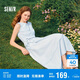 森馬（Semir）連衣裙女顯瘦收腰長(zhǎng)裙溫柔2025夏季氣質(zhì)木耳邊背心裙107425114060