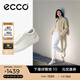愛步（ECCO）七夕禮物 板鞋女 軟底輕盈耐磨百搭德訓(xùn)休閑鞋 柔酷零點(diǎn)220253 白色/灰白色22025352292 38