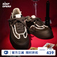 SOAP OPERA泡泡鞋黑騎士德訓鞋厚底板鞋2024新款內增高男女同款 黑騎士 38