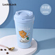 樂扣樂扣316不銹鋼保溫杯kakao聯名杯子咖啡杯隨行外帶便攜水杯400ML藍色