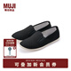無印良品（MUJI）男女通用 輕量 棉質(zhì)懶式平底鞋 無性別 男款女款 EIB07A2S 黑色 230mm /36碼（2.0）
