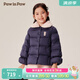 PawinPaw卡通小熊童裝秋冬女童防風(fēng)保暖毛領(lǐng)兒童羽絨服 Navy藏青色/59 130 cm