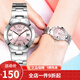 卡西歐（CASIO） 卡西歐(CASIO)手表 女士小表盤石英學生表 時尚粉盤鋼帶LTP-1241D-4A