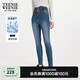 Teenie Weenie【涼感】小熊女裝休閑修身高腰褲復(fù)古水洗牛仔褲長褲 淺藍(lán)色 L (170)