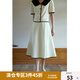 獨束大碼女裝【兩件套】赫本風(fēng)浪漫套裝女夏季新款微胖mm半裙+襯衫 半身裙 XL