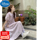 迪士尼（Disney）13少女娃娃領(lǐng)碎花連衣裙夏季12歲大童15初中學(xué)生裙子仙女超仙森系 香芋紫 170 M 【建議75-100斤】