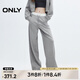 ONLY春夏時(shí)尚簡約寬松撞色刺繡松緊繩休閑褲女|12441D011 G19 淺灰紗色 XL (175) 76A