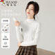 啄木鳥(niǎo)打底衫女長(zhǎng)袖T恤正肩半高領(lǐng)內(nèi)搭春秋修身顯瘦百搭上衣 白色 M