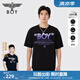 BOY LONDON潮牌短袖中性風春夏個性漸變印花寬松經(jīng)典圓領(lǐng)T恤N01714 黑色 L