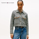 TOMMY HILFIGER25新款秋冬女裝休閑通勤紐扣襯衫翻領(lǐng)千鳥(niǎo)格單夾克外套06026 黑白格紋0IM S （推薦：100-115斤）