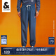 杰克·瓊斯（JACK&JONES）夏季男裝潮流休閑低腰低襠束腳褲子加絨保暖舒適寬松運(yùn)動(dòng)褲衛(wèi)褲男 藍(lán)色 M 175
