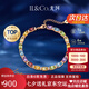 IL&CO尤珂「花彩綾」天然彩寶石手鏈女銀碧璽手串七夕情人節(jié)禮物送女友 【聚財(cái)納福】8克拉多色寶石手鏈
