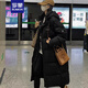 羅蒙（ROMON）oversize羽絨棉衣棉服女長(zhǎng)款韓系寬松厚面包服外套2025年新款棉襖 黑色 L 適合125-140斤