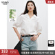 衣香麗影白色翻領(lǐng)襯衫女士2025年春裝新款法式獨(dú)特高級(jí)感抗皺上衣 本白 S