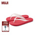 MUJI 男女通用 舒適 沙灘鞋 (男士/女士 ) 無(wú)性別 男款女款拖鞋人字拖 米白色X紅色 27 （XL/44碼（2.0））