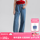 ELLE KIDS童裝 百搭水洗直筒牛仔褲女童秋裝上新純棉舒適透氣長褲 牛仔色 160 (S)