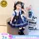 G.DUCKKIDS小黃鴨女童連衣裙夏季朱迪兔子警官洛麗塔公主裙兒童生日禮服裙子 藍(lán)色 140 建議9~10歲【130-140cm】cm
