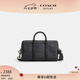 蔻馳（COACH）【七夕情人節(jié)禮物】新款?yuàn)W萊男士老花VENTURER 27號(hào)行李包手提包 QB/炭黑色/黑色
