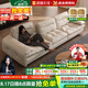 居錦天河帆船沙發(fā)客廳2025新款坐深可調(diào)節(jié)頭層牛皮沙發(fā)家用羽絨直排沙發(fā) 2.8米大四人位（升級乳膠坐墊） 360°全真皮/甄選進口原生牛皮
