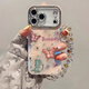SUOLIAO適用iPhone17Promax手機殼油畫蝴蝶自帶鏡頭膜蘋果全包圍硅膠防摔散熱保護(hù)套女生款ins風(fēng)手鏈外殼 【彩色油畫蝴蝶】閃粉鏡頭膜+水滴手鏈 iPhone17Promax