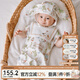OAK FAMILY新生嬰兒滿月連體衣夏季薄款短袖純棉哈衣男女寶寶爬服 兔子莊園 不含帽子 90cm （建議1~2歲 78~90cm）