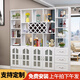 臻酷 隔斷柜 酒柜客廳架玄關(guān)柜現(xiàn)代簡(jiǎn)約歐式門廳間廳柜家用屏風(fēng) 全白色 玻璃門款 兩門三抽120*200*30cm 包安裝